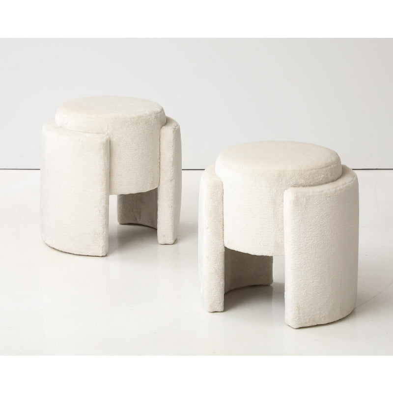 Sculptural Poufs in High Pile Velvet | Handcrafted in Italy