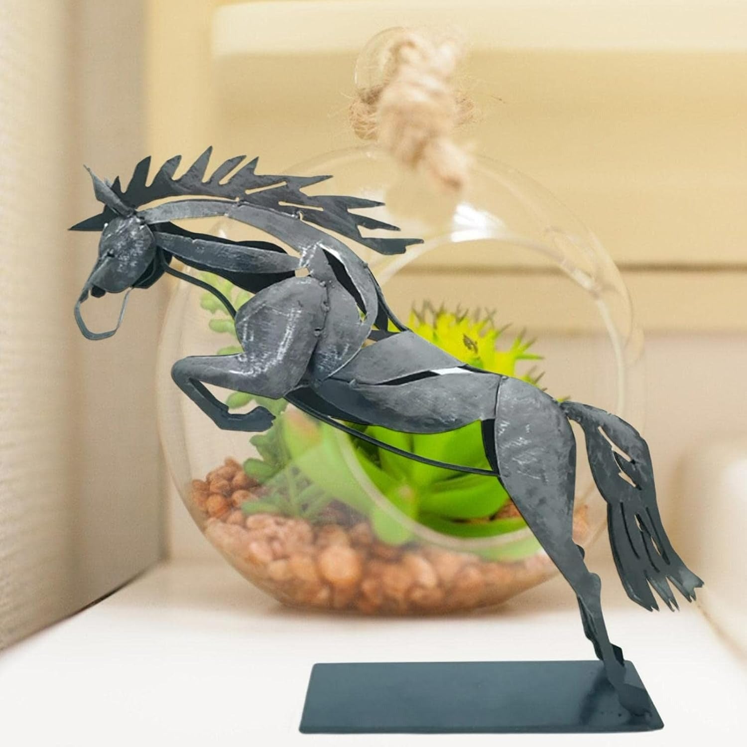 Metal Horse Sculpture Decor for Modern Homes