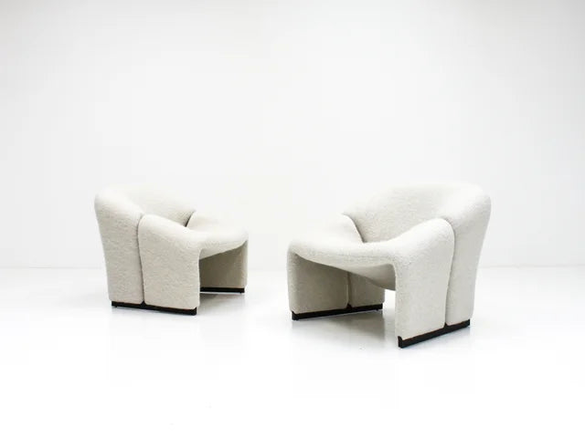 Pair of Pierre Paulin F580 1st Edition Groovy Chairs in Pierre Frey Fabric - Artifort