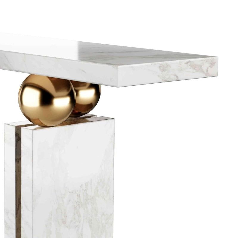 Modern Brutalist Console Table – Mid-Century Luxury