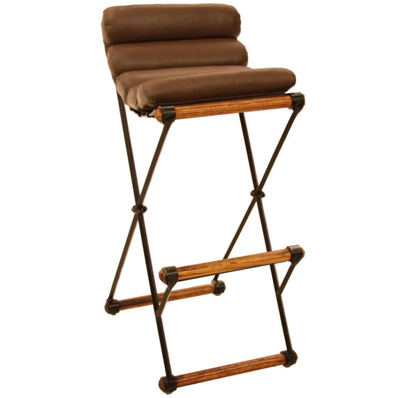 Cleo Baldon Bar Stool – Mid-Century Oak & Iron Elegance