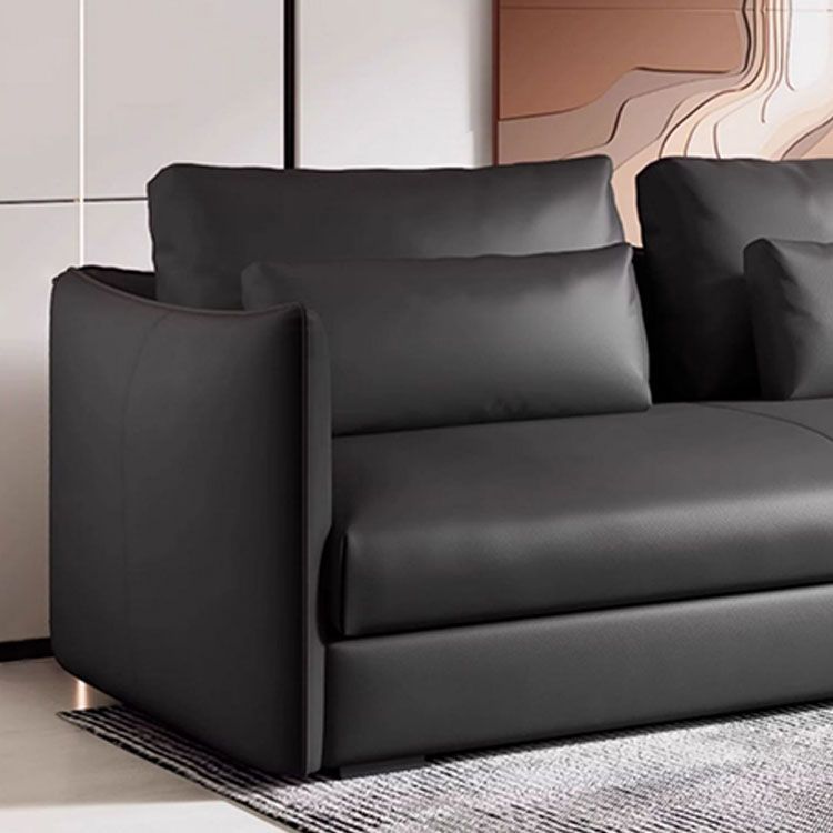Convertible Modern Black Sofa by LitFad