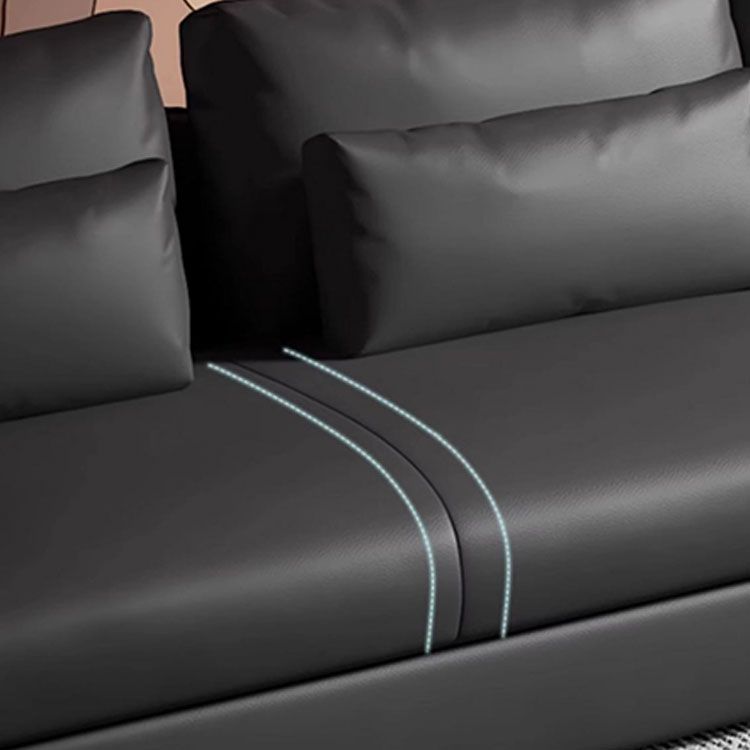 Convertible Modern Black Sofa by LitFad