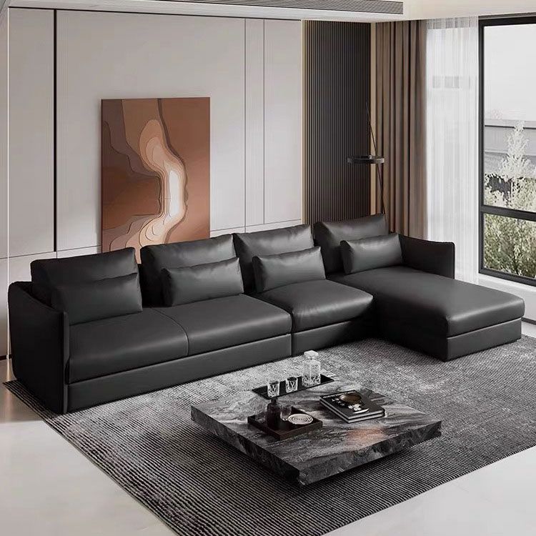Convertible Modern Black Sofa by LitFad
