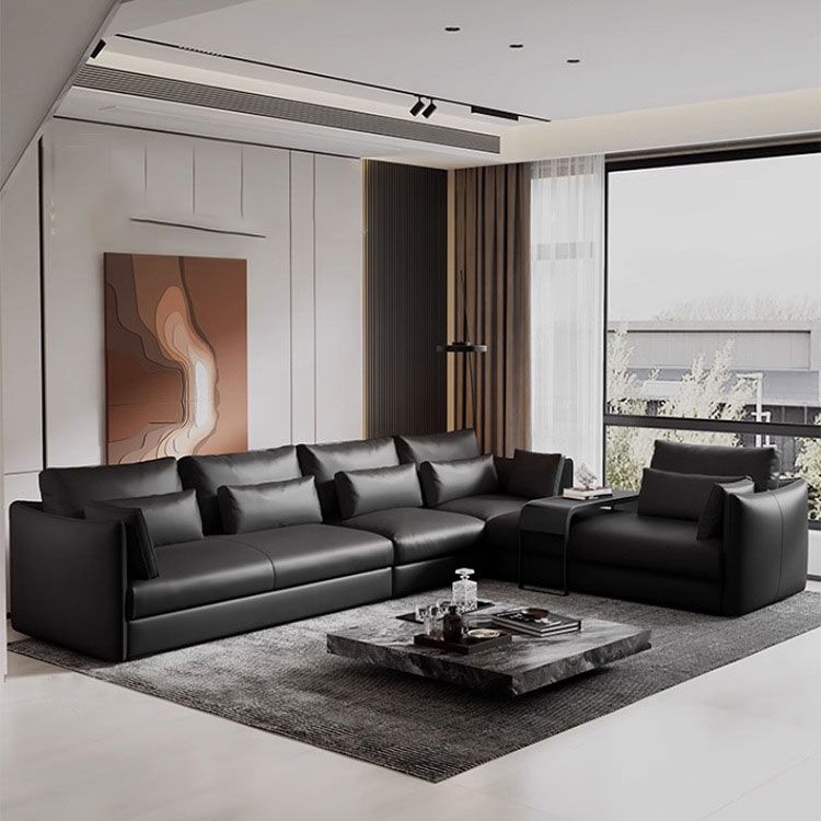 Convertible Modern Black Sofa by LitFad