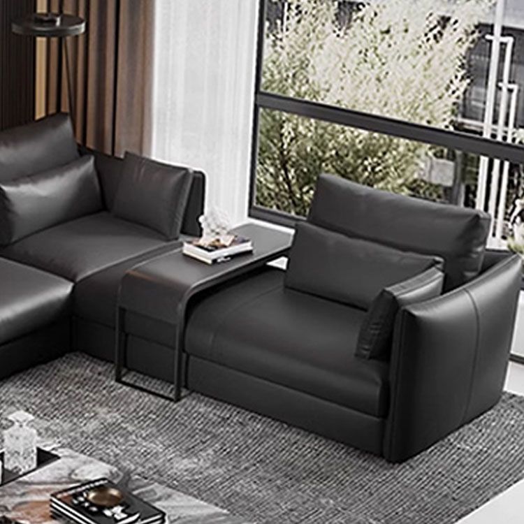 Convertible Modern Black Sofa by LitFad