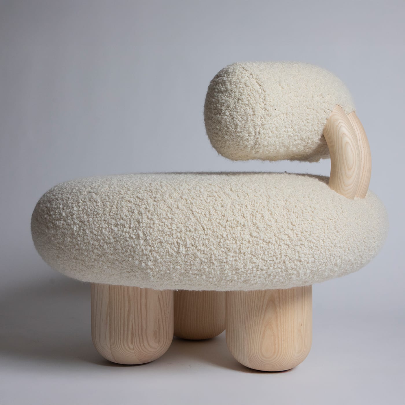 Bling Bling White Lounge Chair by Vintara Design