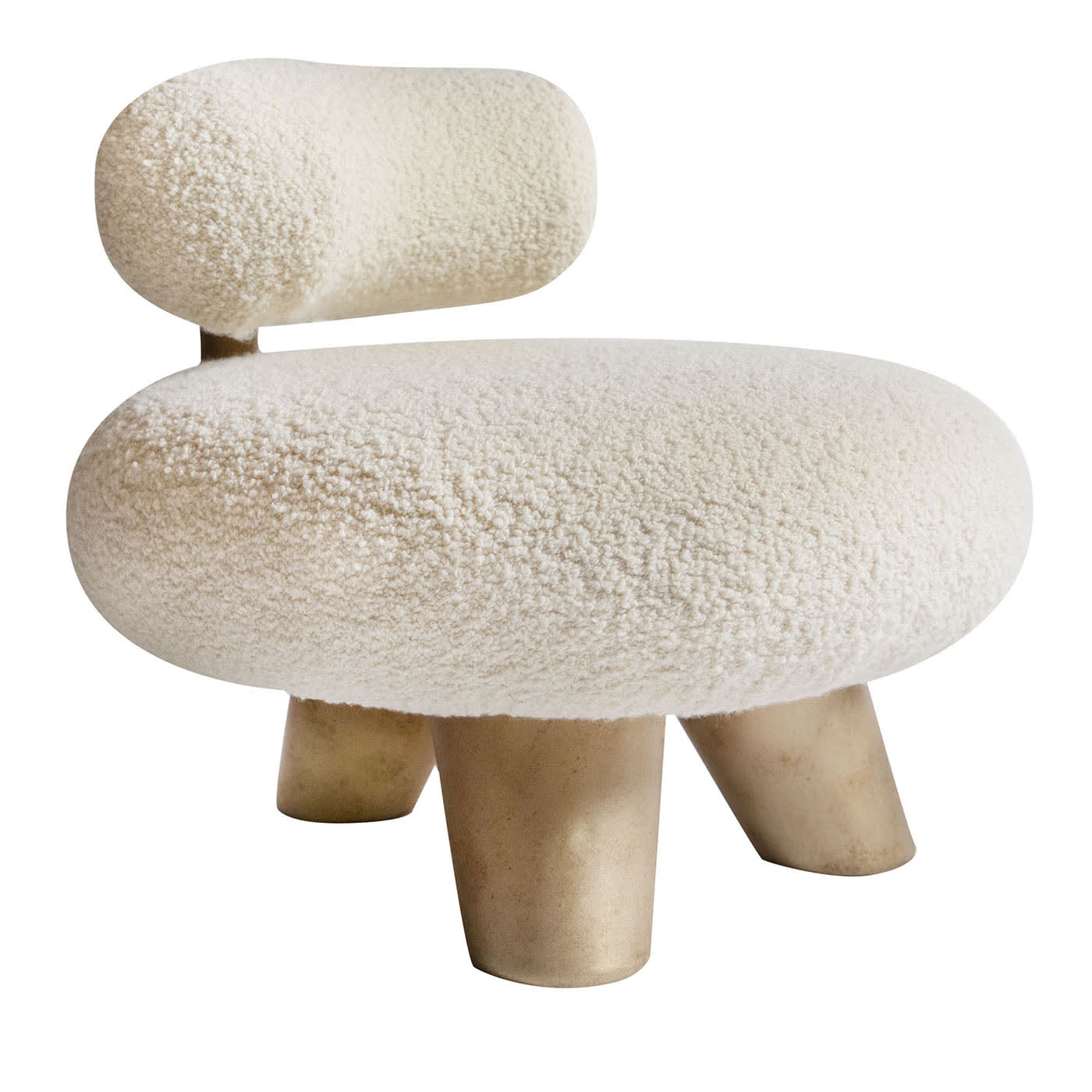 Bling Bling White Lounge Chair by Vintara Design