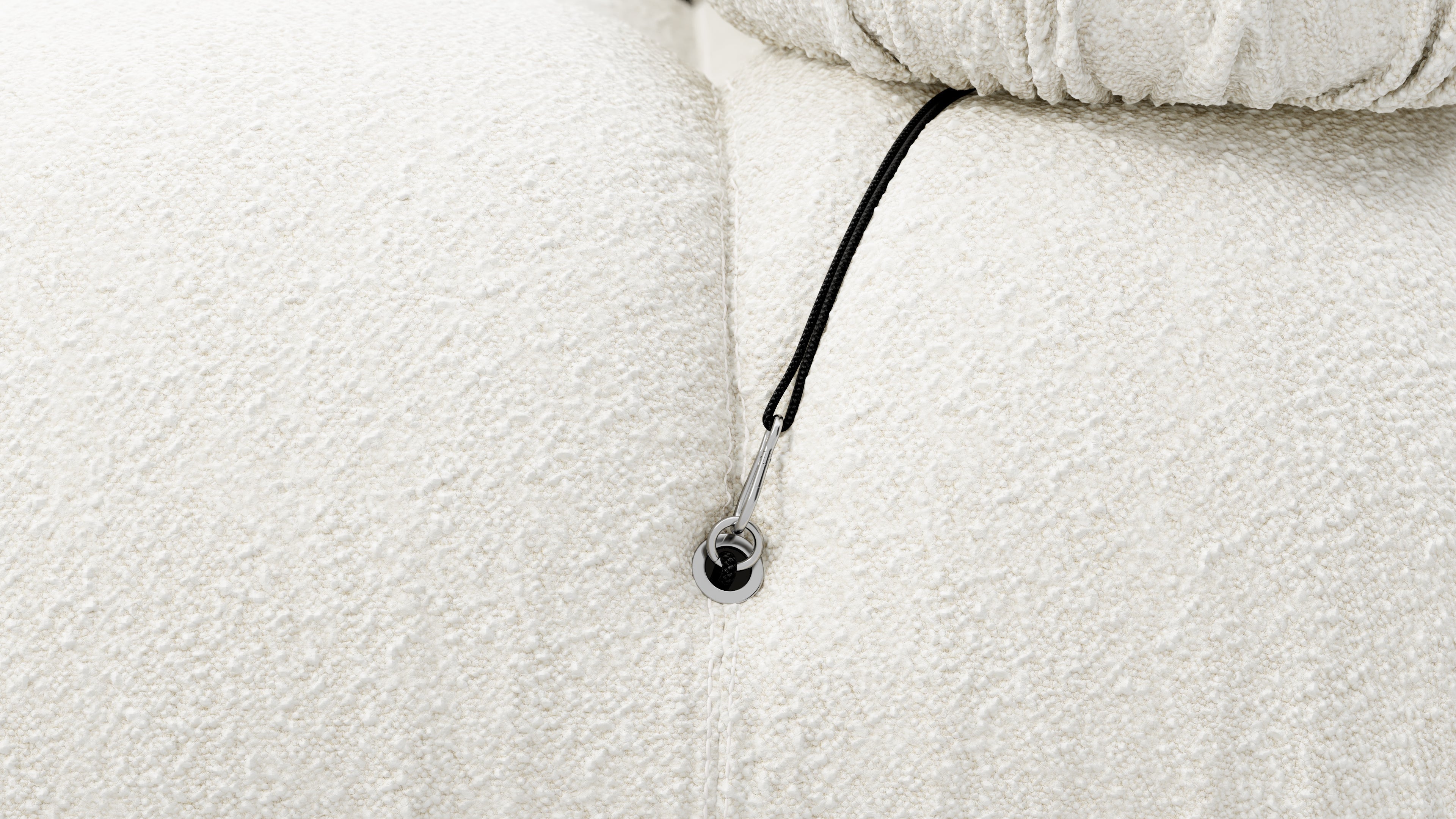 Mario Bellini Two Seater Sofa, White Boucle