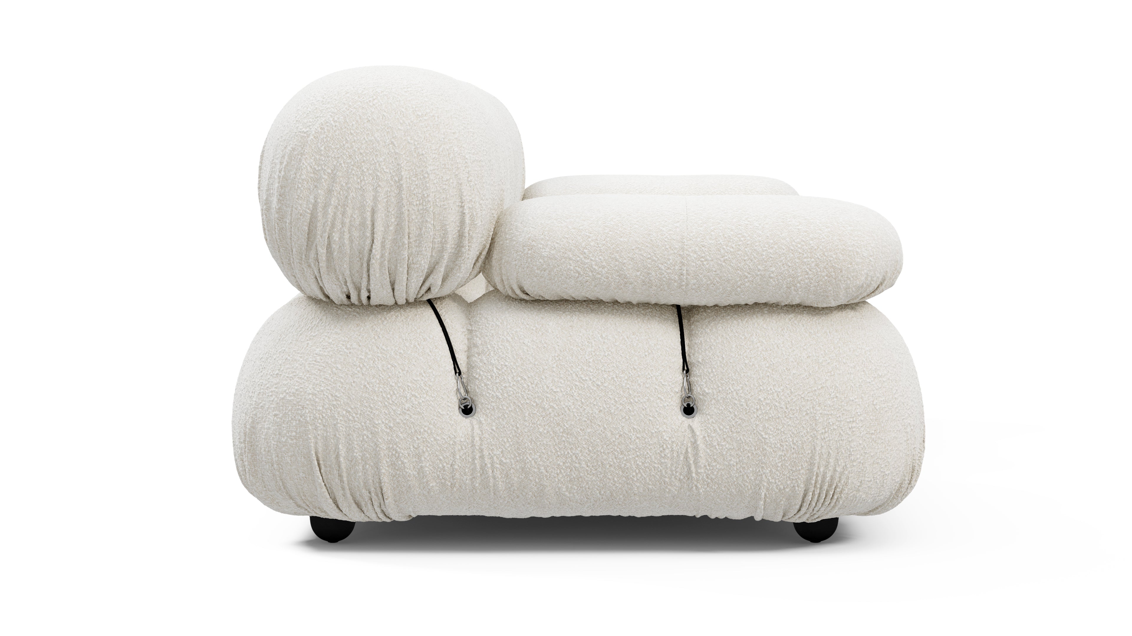 Mario Bellini Two Seater Sofa, White Boucle