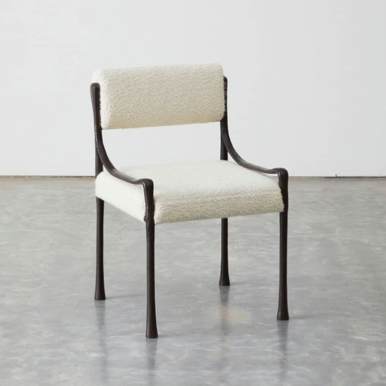 giac-side-chair-cream-bouclé-front-view