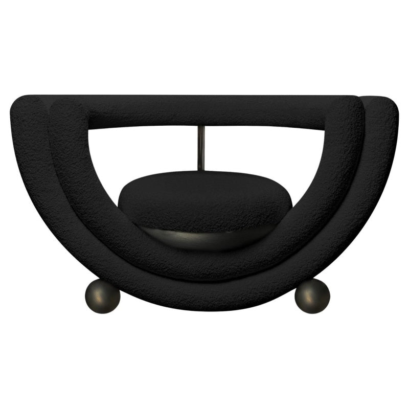 Kissing Armchair by Lara Bohinc - Sculptural Bronze & Cream Bouclé