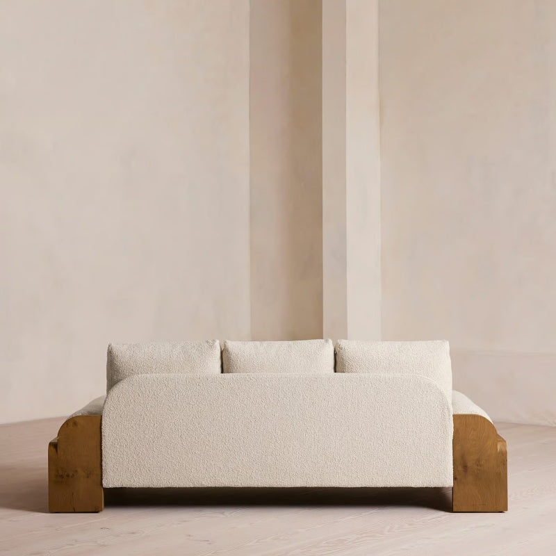 Olivier Sofa in Bouclé Sand - Mid-Century Coastal Luxe Lounge