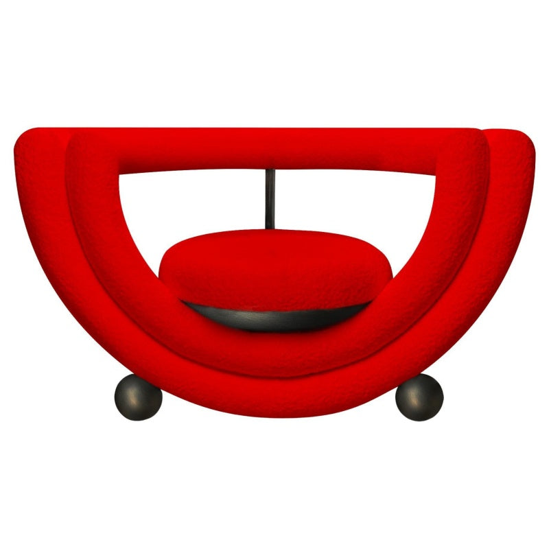 Kissing Armchair by Lara Bohinc - Sculptural Bronze & Cream Bouclé