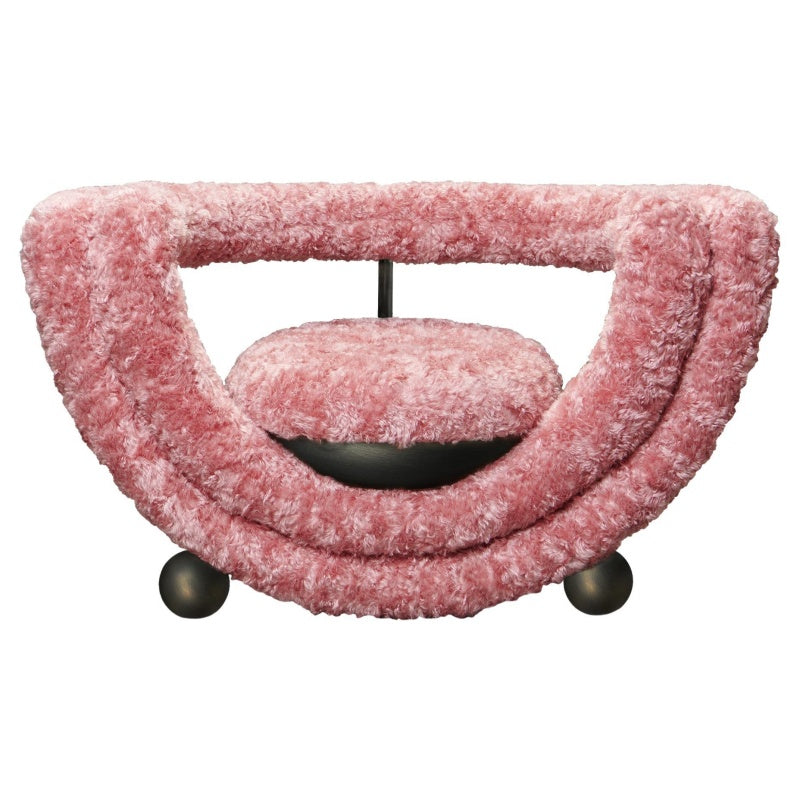 Kissing Armchair by Lara Bohinc - Sculptural Bronze & Cream Bouclé