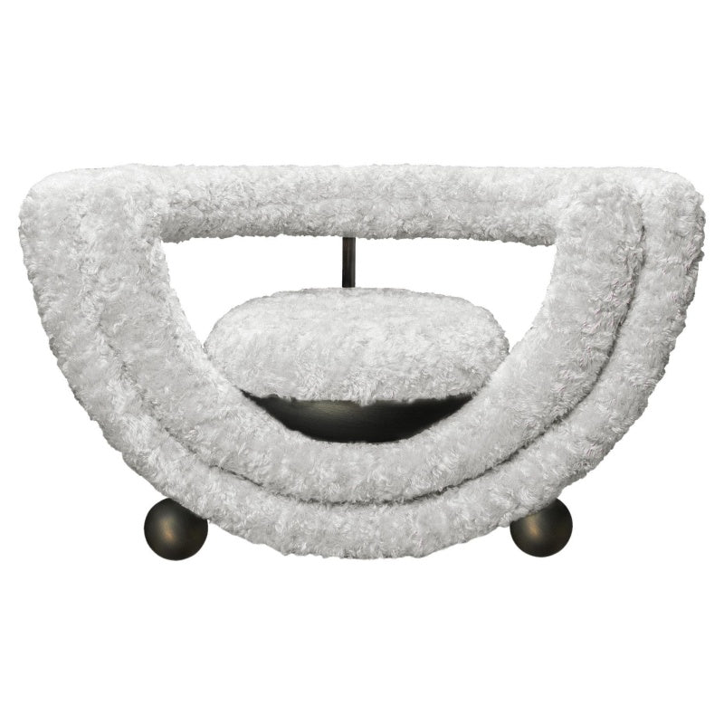 Kissing Armchair by Lara Bohinc - Sculptural Bronze & Cream Bouclé
