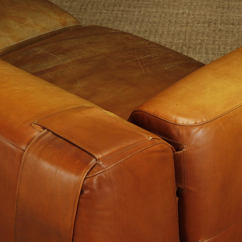 Mario Bellini's 932 Quartet Leather Sectional Sofa