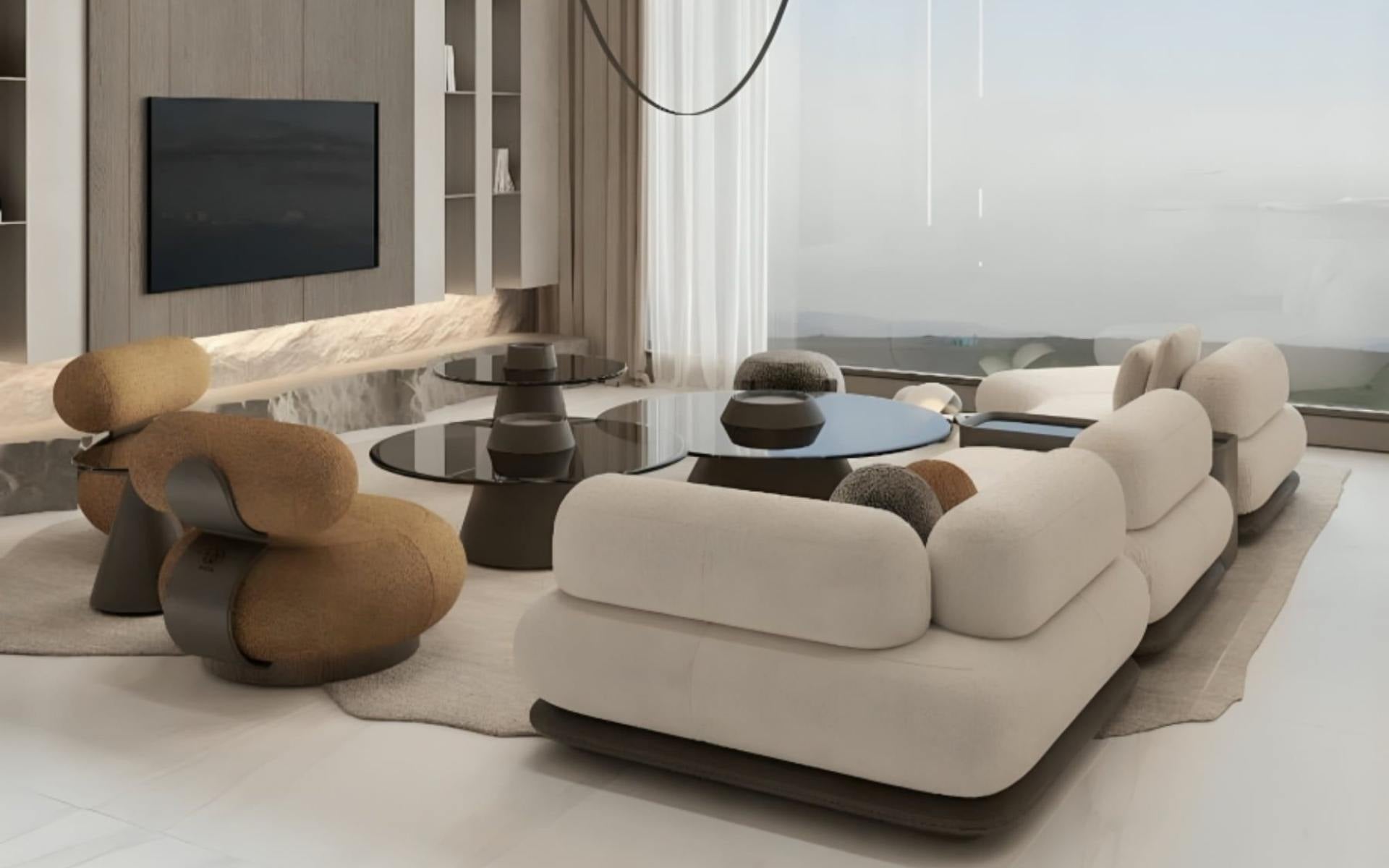 Lena Sofa - Modern Luxury Coastal Chic Lounge