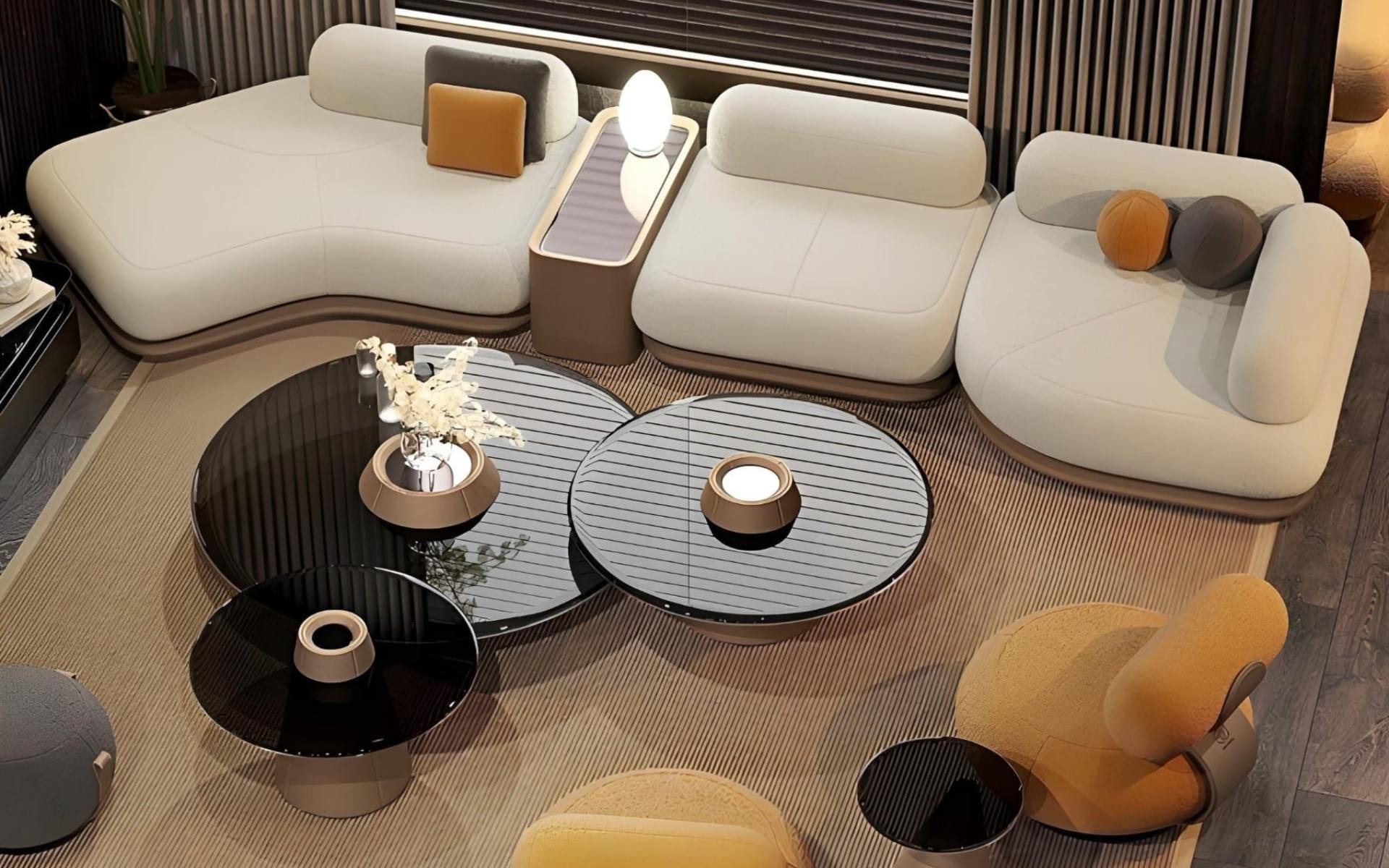 Lena Sofa - Modern Luxury Coastal Chic Lounge