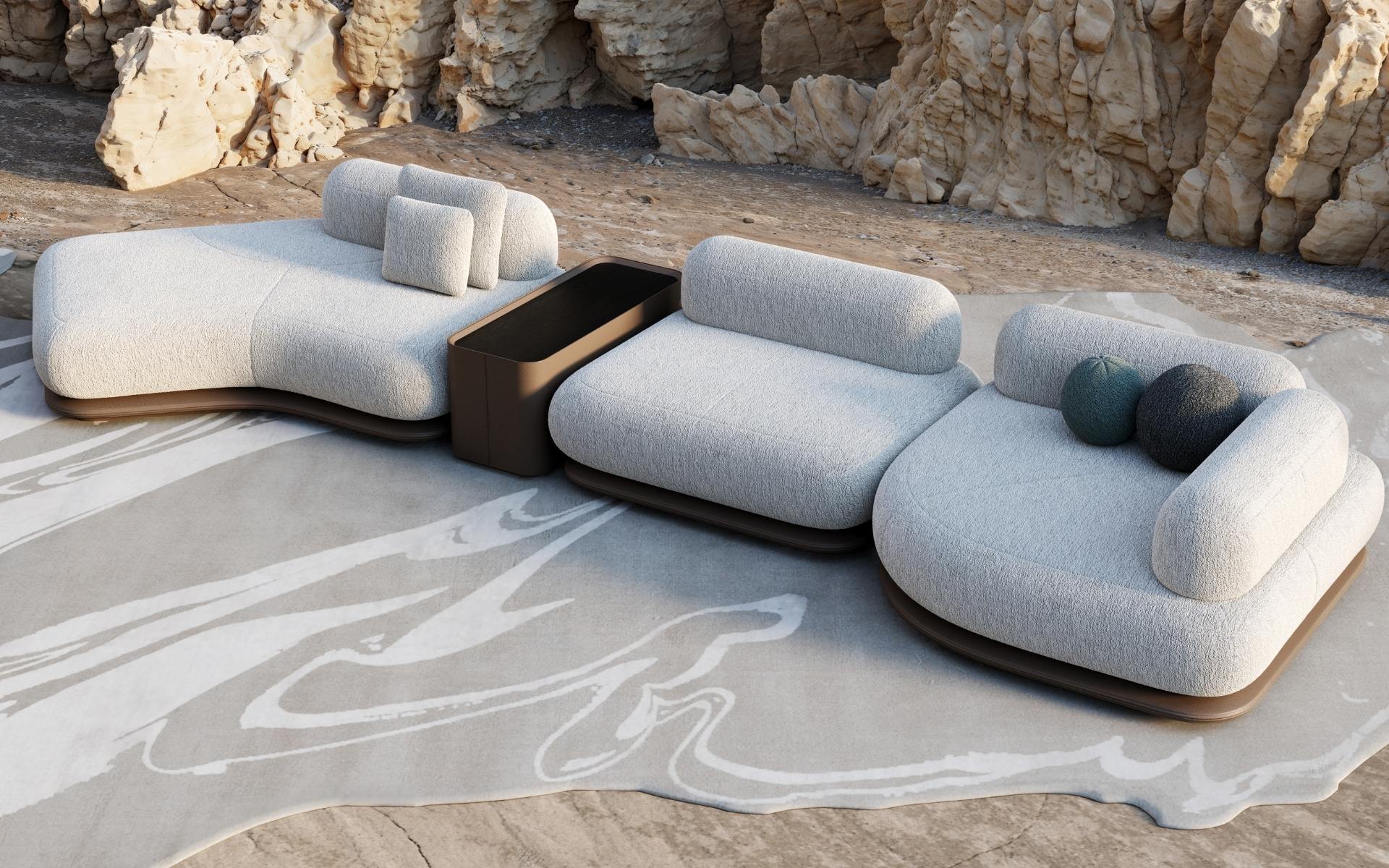 Lena Sofa - Modern Luxury Coastal Chic Lounge
