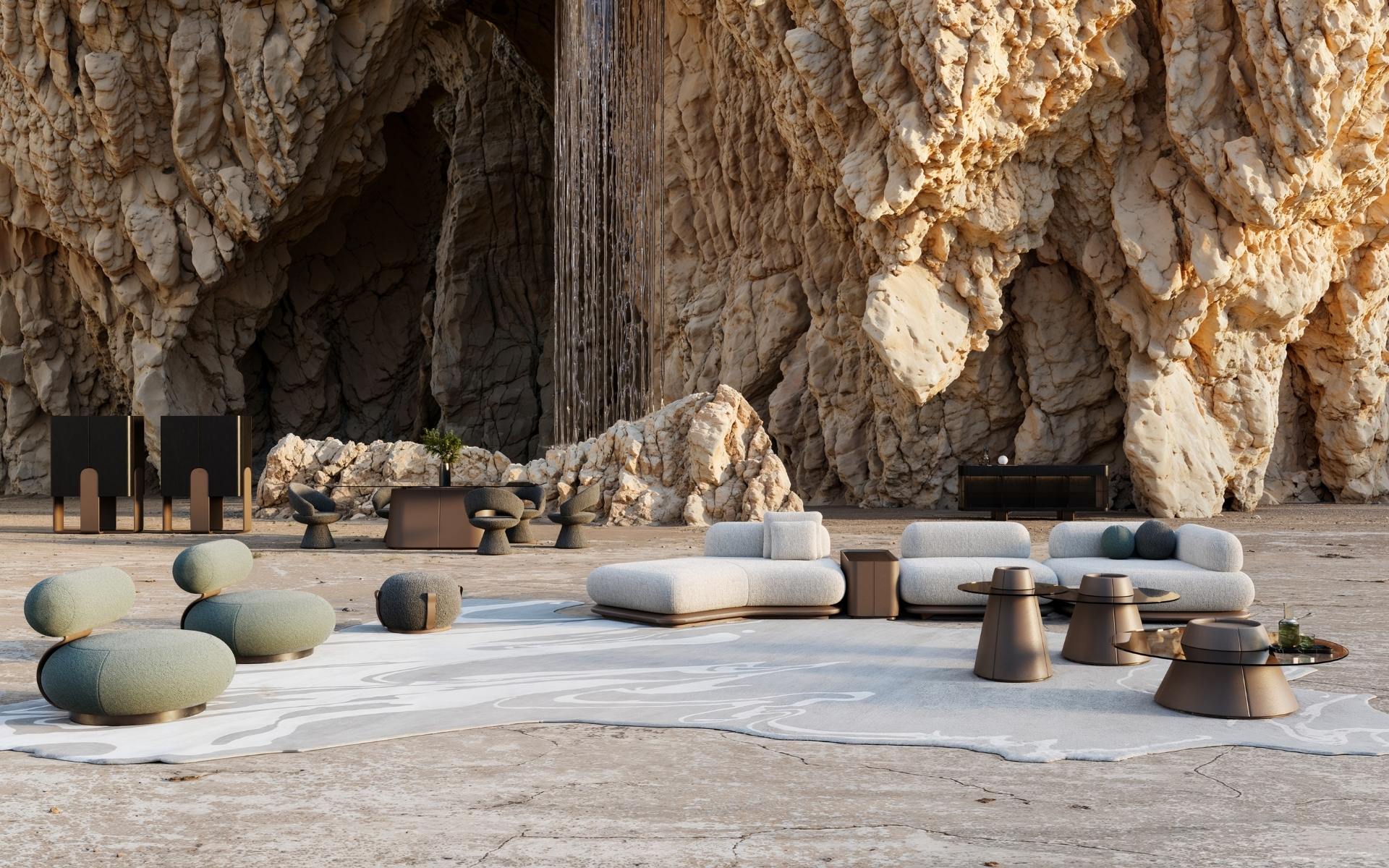 Lena Sofa - Modern Luxury Coastal Chic Lounge