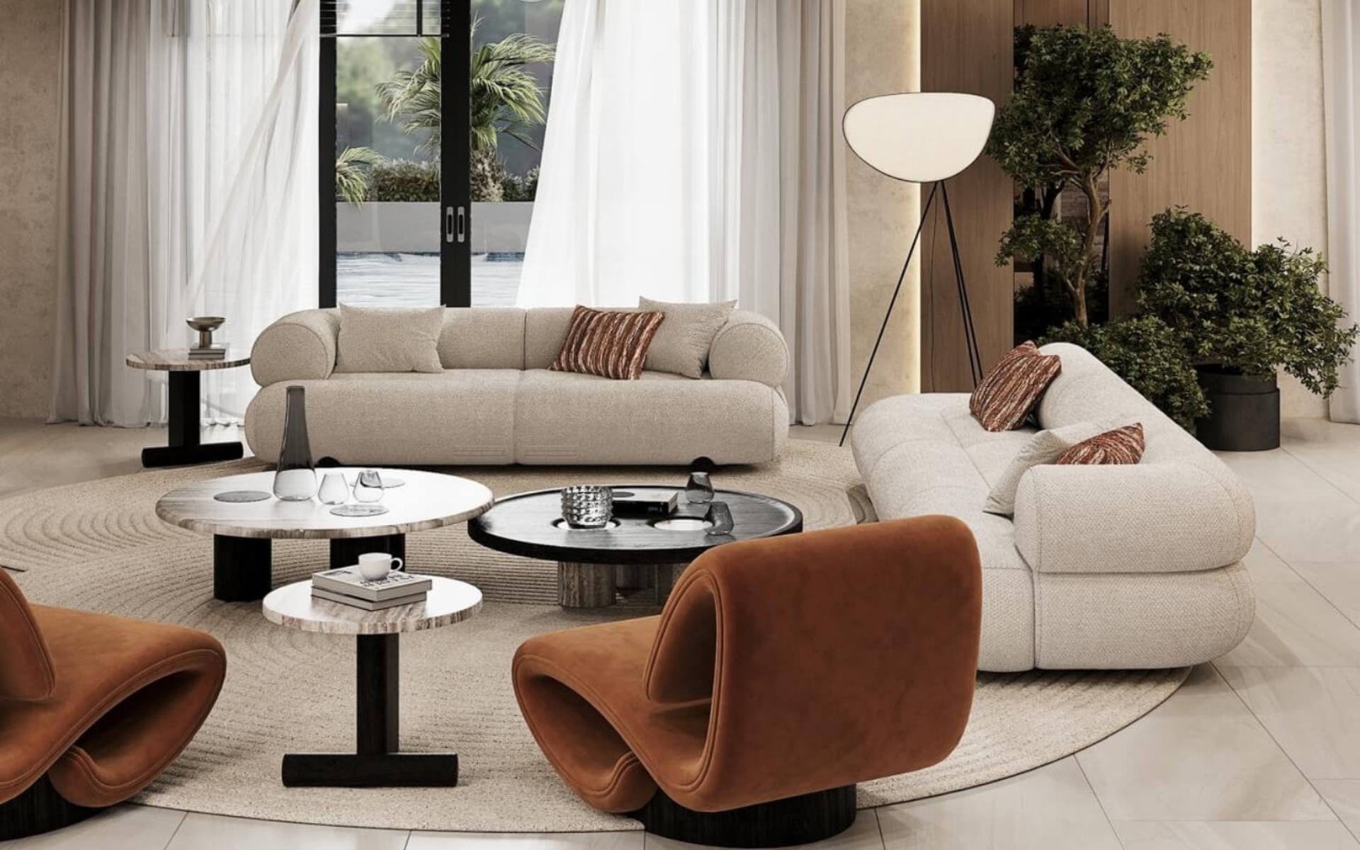 Luna Armchair - Modern Coastal Elegance Lounge
