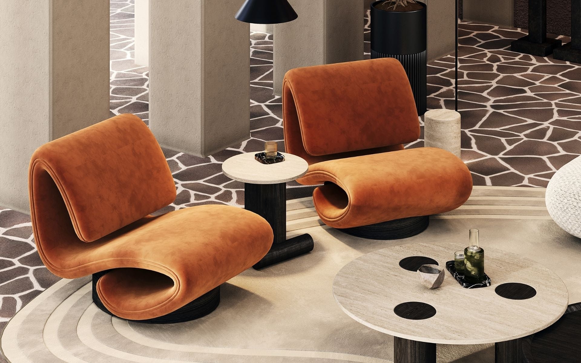 Luna Armchair - Modern Coastal Elegance Lounge