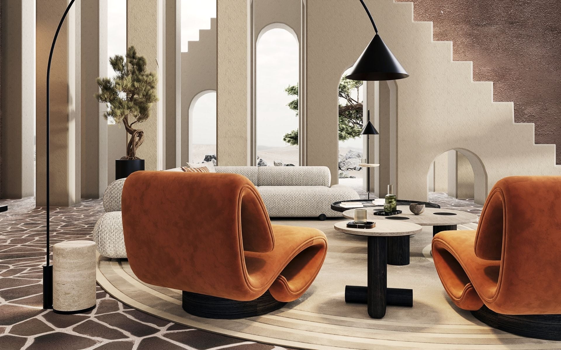 Luna Armchair - Modern Coastal Elegance Lounge