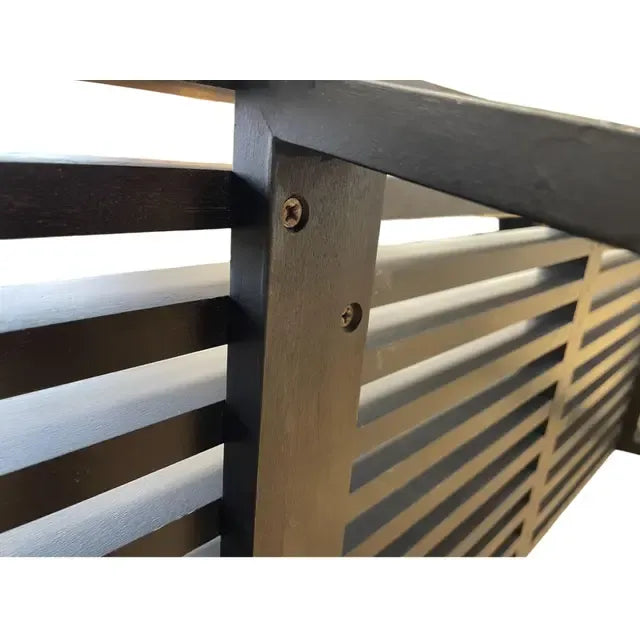 Extra-long George Nelson slat bench for modern living rooms