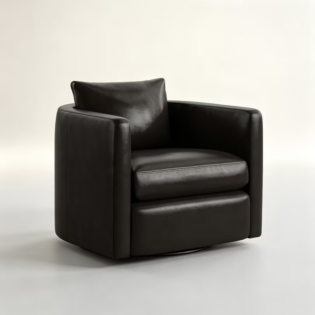 Milo Leather Swivel Chair