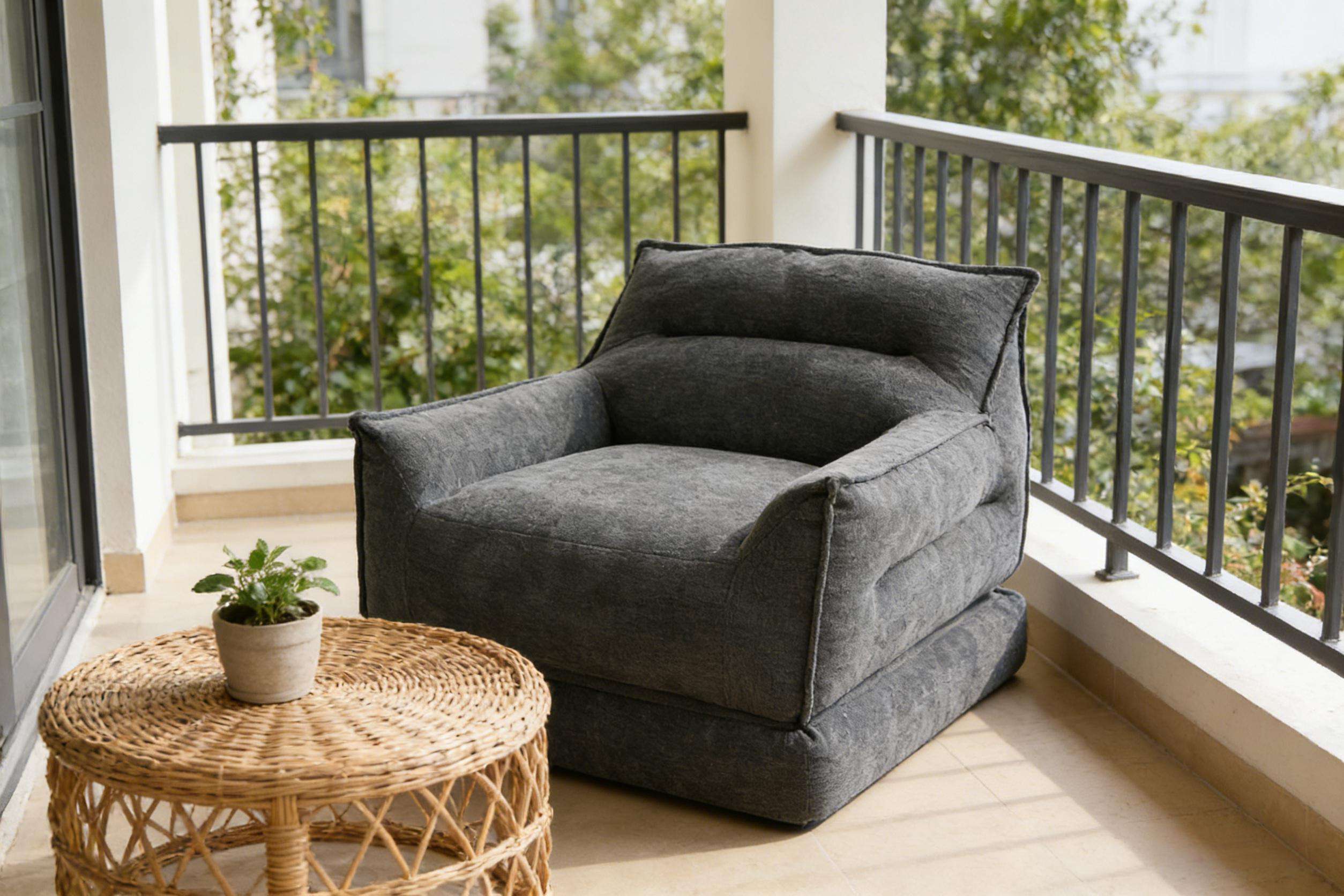 Plush Convertible Lounge Chair | 2-in-1 Floor Sofa & Guest Bed