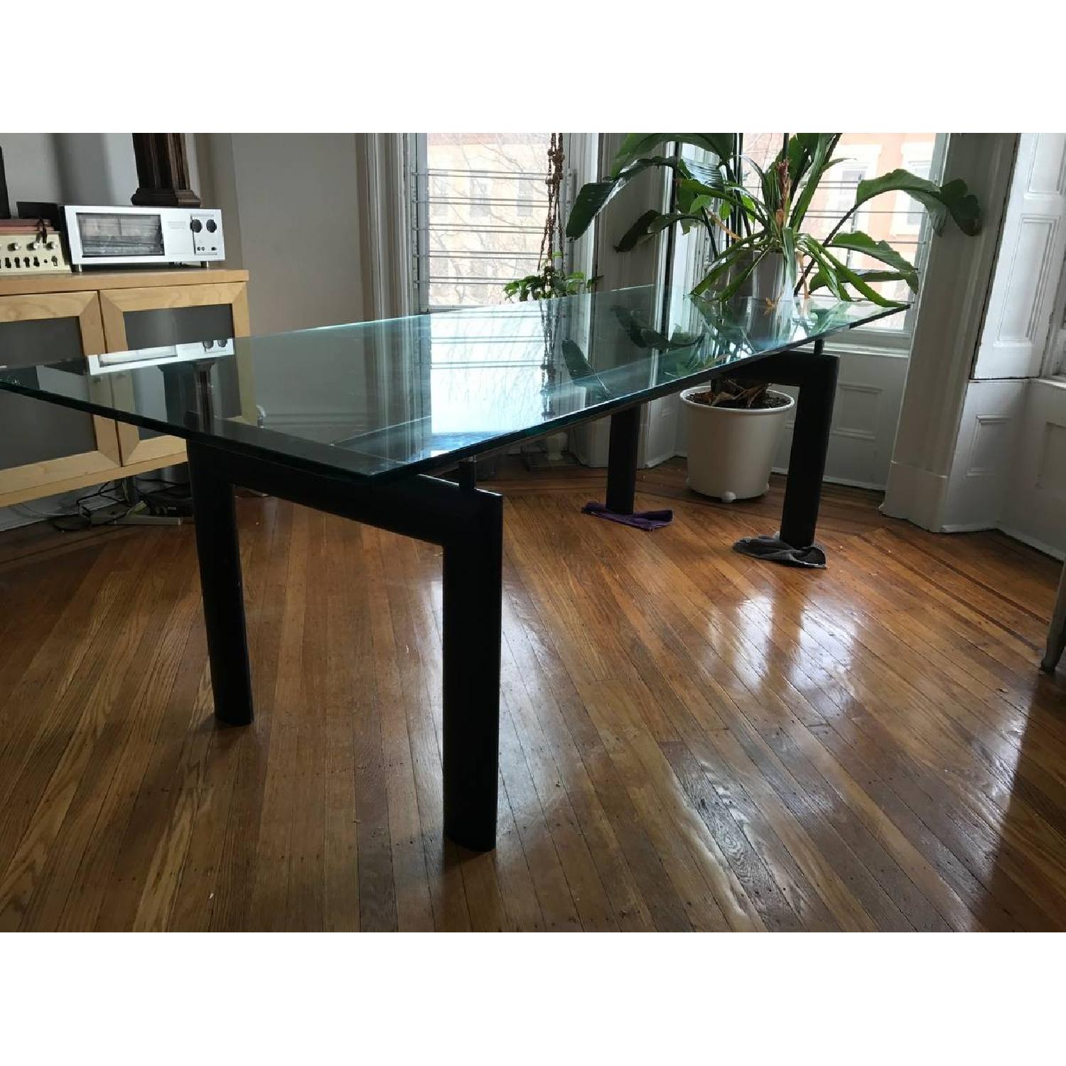 LC6 Glass Top Table | 2-in-1 Dining & Office Table (225x85x68cm)
