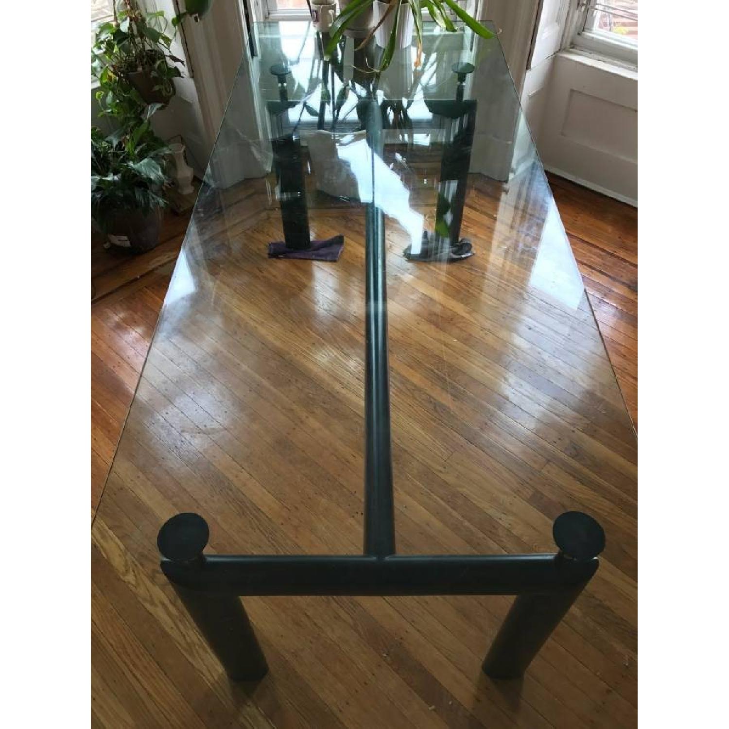 LC6 Glass Top Table | 2-in-1 Dining & Office Table (225x85x68cm)