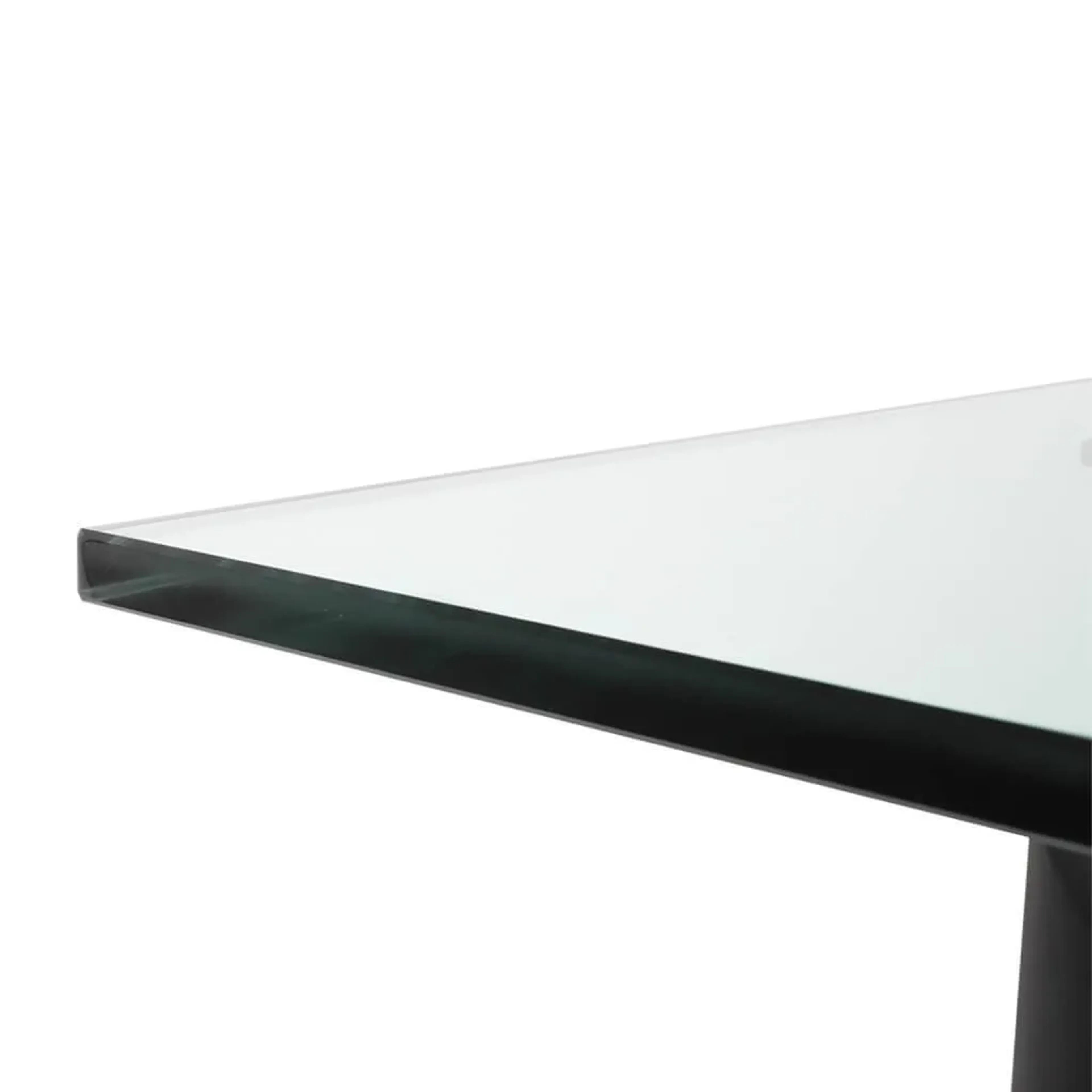 LC6 Glass Top Table | 2-in-1 Dining & Office Table (225x85x68cm)