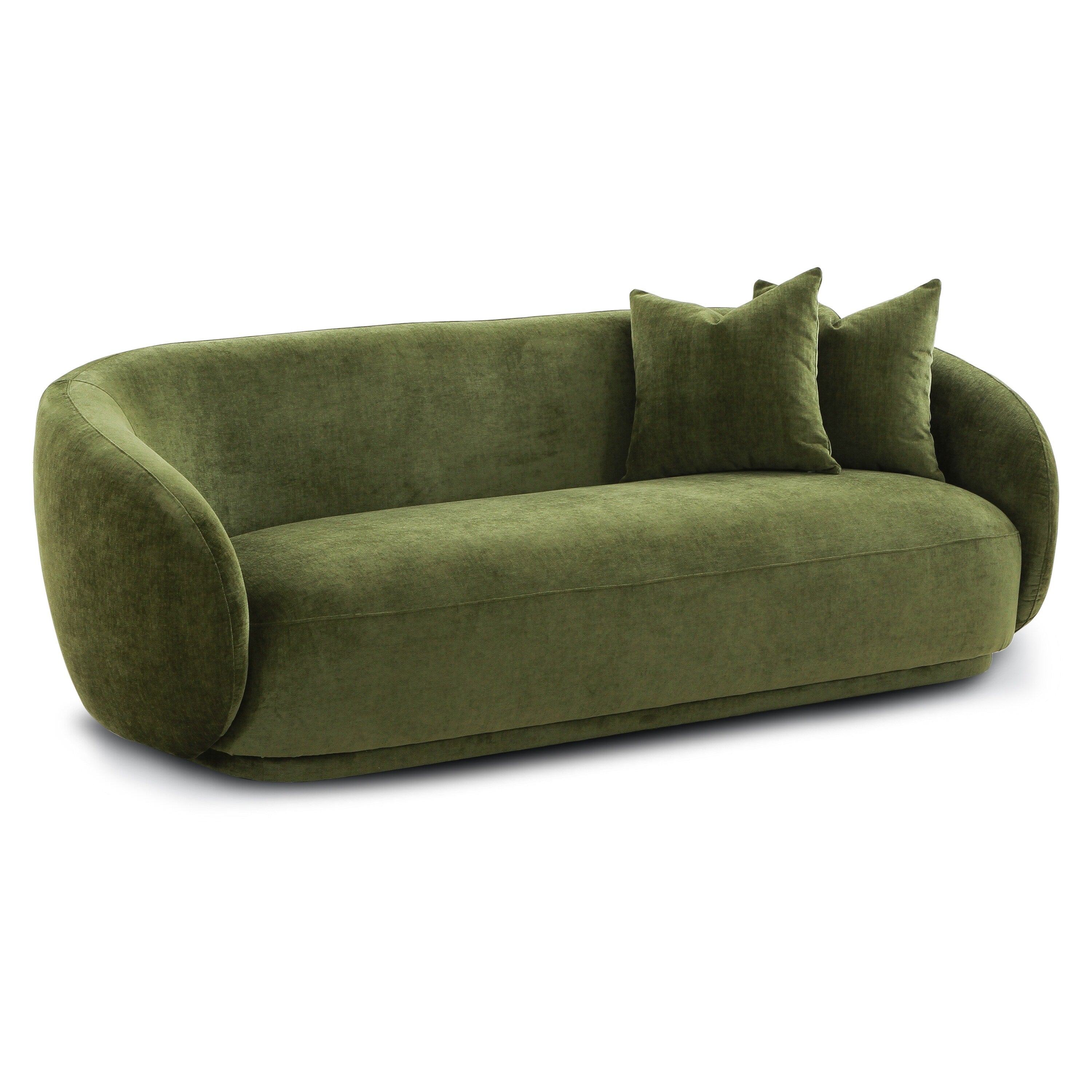 Nimes Curved Sofa | Green Velvet Modern Curved Sofa