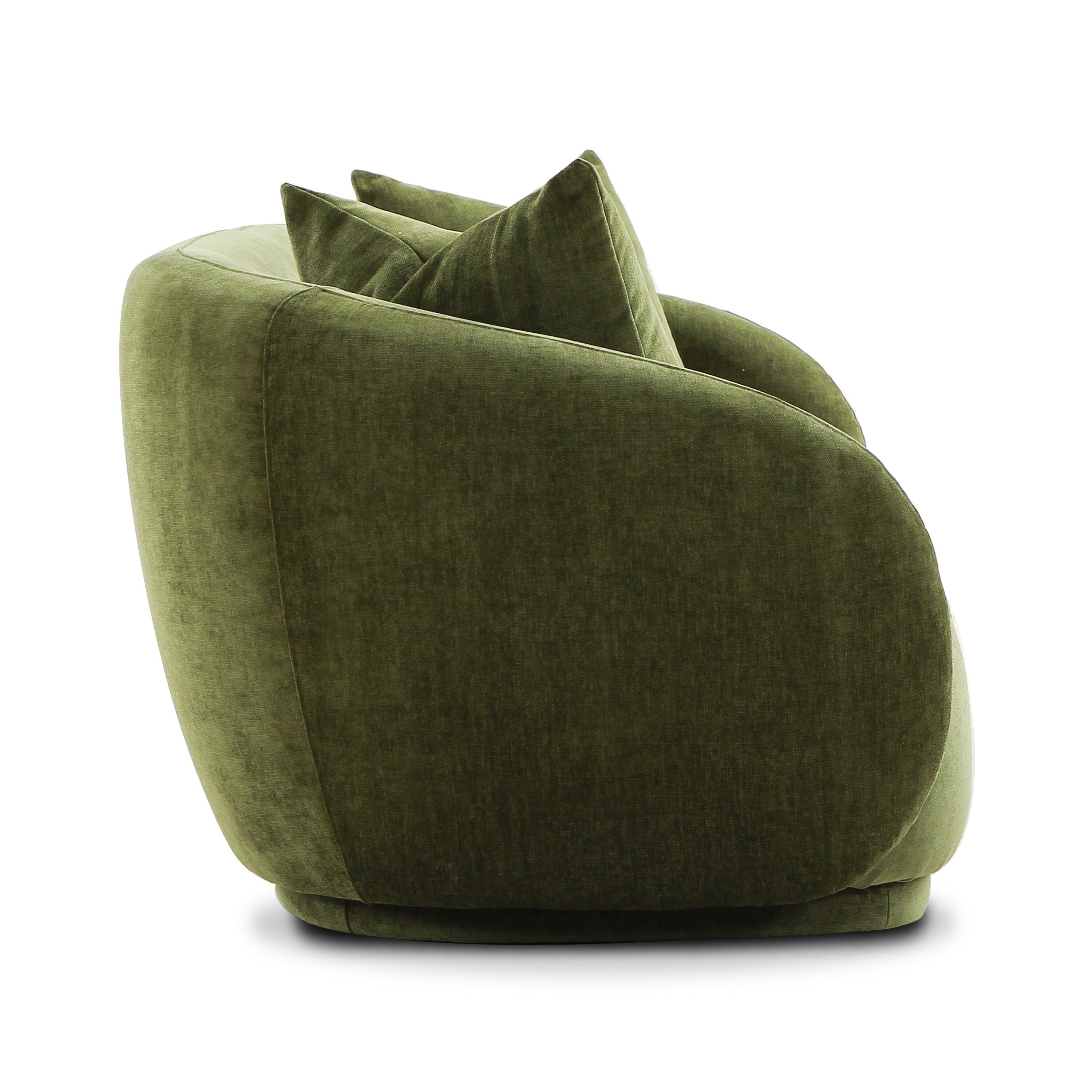 Nimes Curved Sofa | Green Velvet Modern Curved Sofa