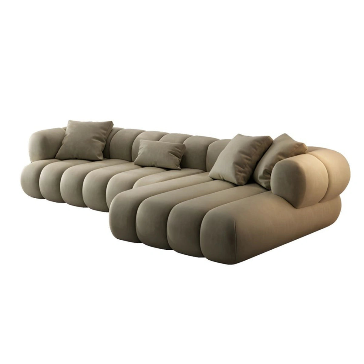 bubble-modular-sofa-taupe-channel-tufted-front-view