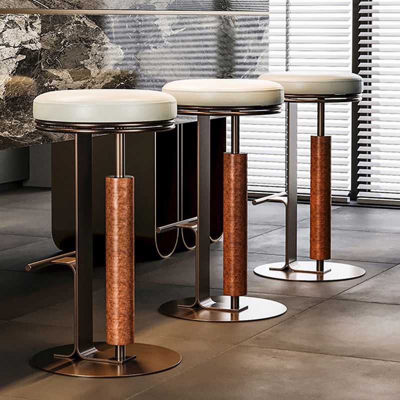 cream-leather-round-seat-pub-stool