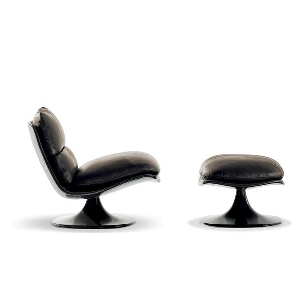 Pattie Swivel Armchair 78×91×76cm Premium Top-Grain Leather
