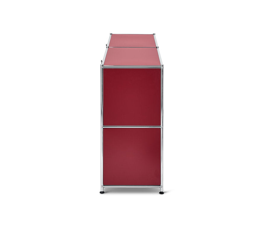 USM Haller Inspired Sideboard, Chrome Frame & Powder-Coated Steel Panels