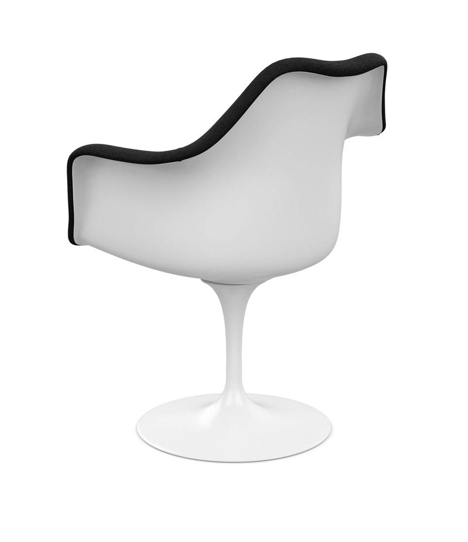 Saarinen-inspired Armchair with White Cast Aluminum Base