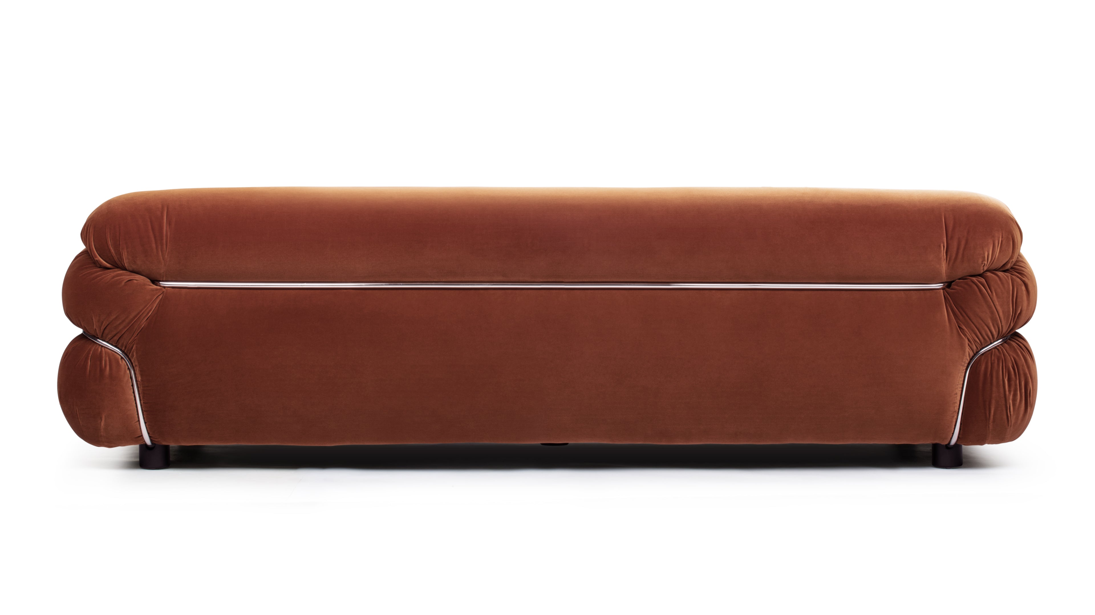 Sophisticated living room enhanced by a velvet Sesann three-seater sofa.