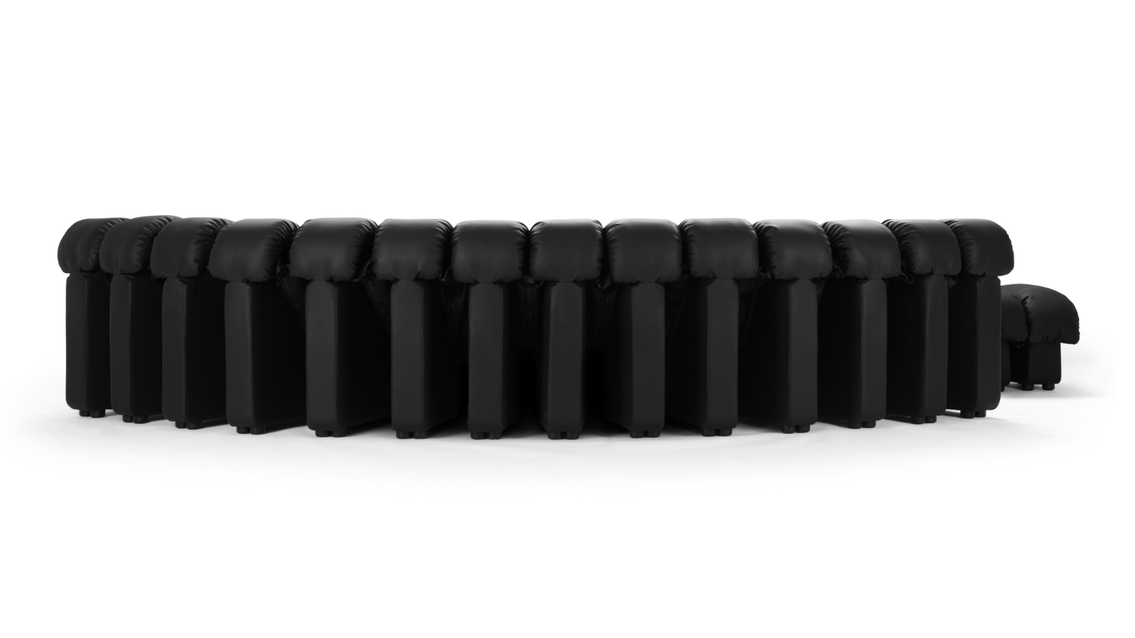 Crafted for comfort, Le Corbusier three seater sofa with high-quality cushioning.
