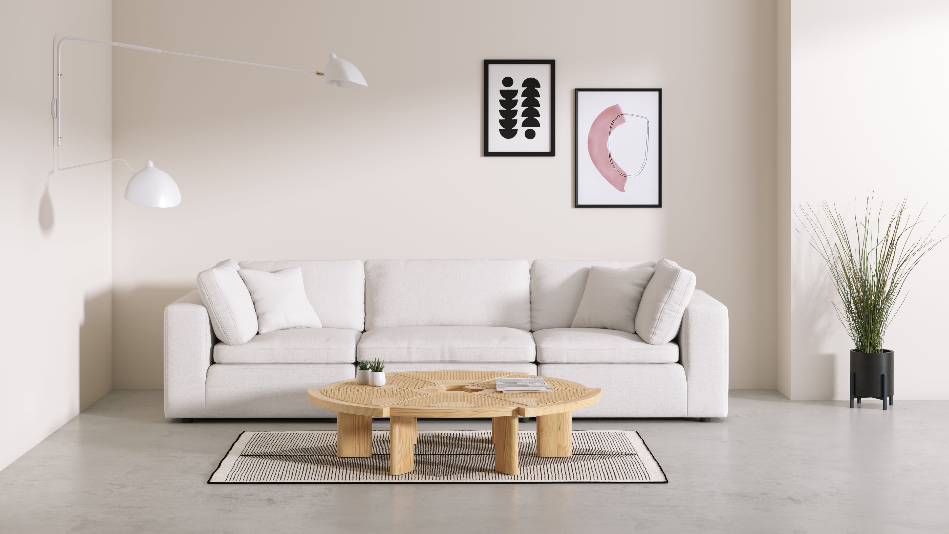 Sky Cloud Modular Sofa configuration in a modern living room setting