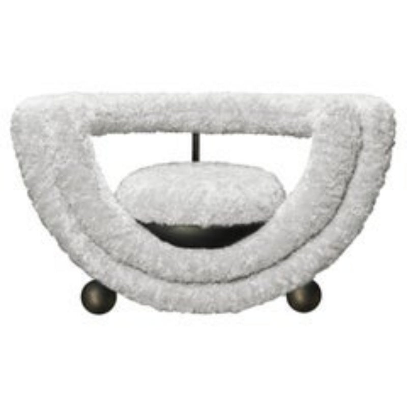 Kissing Armchair by Lara Bohinc - Sculptural Bronze & Cream Bouclé