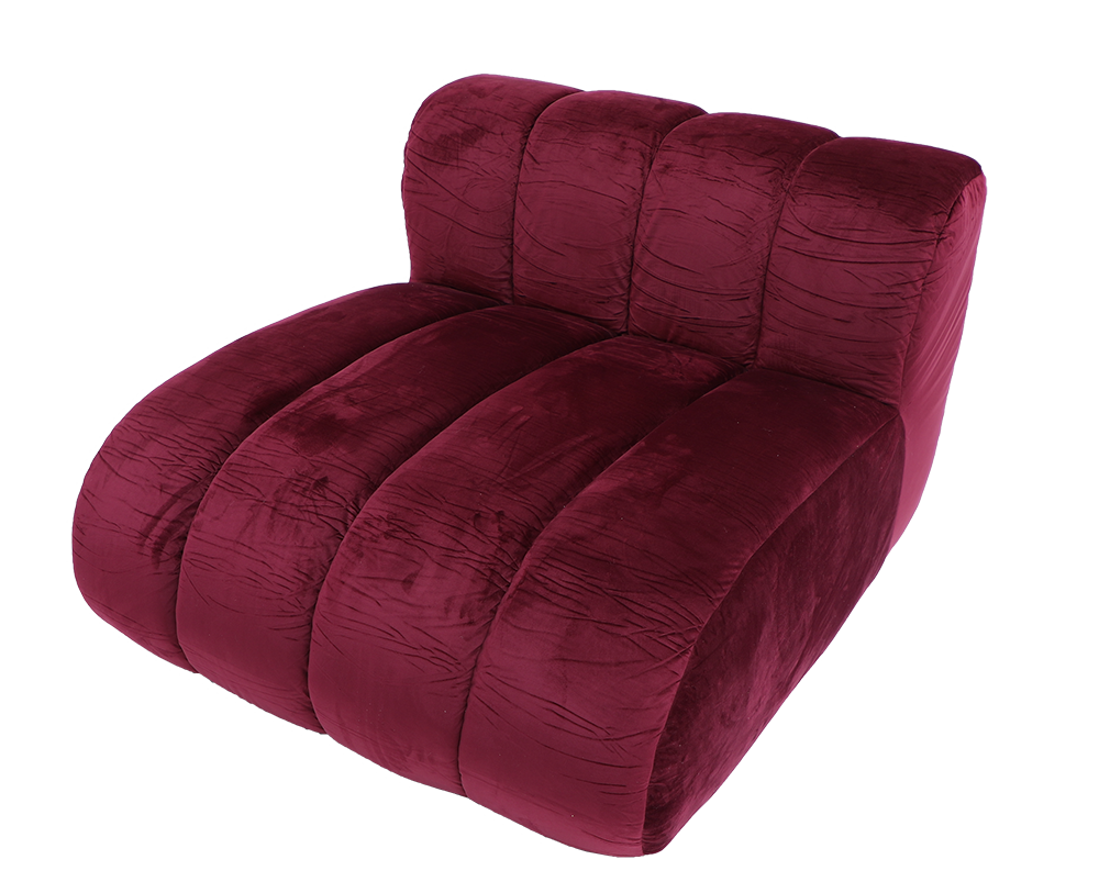 burgundy-sculptural-channeled-lounge-chair-front-view