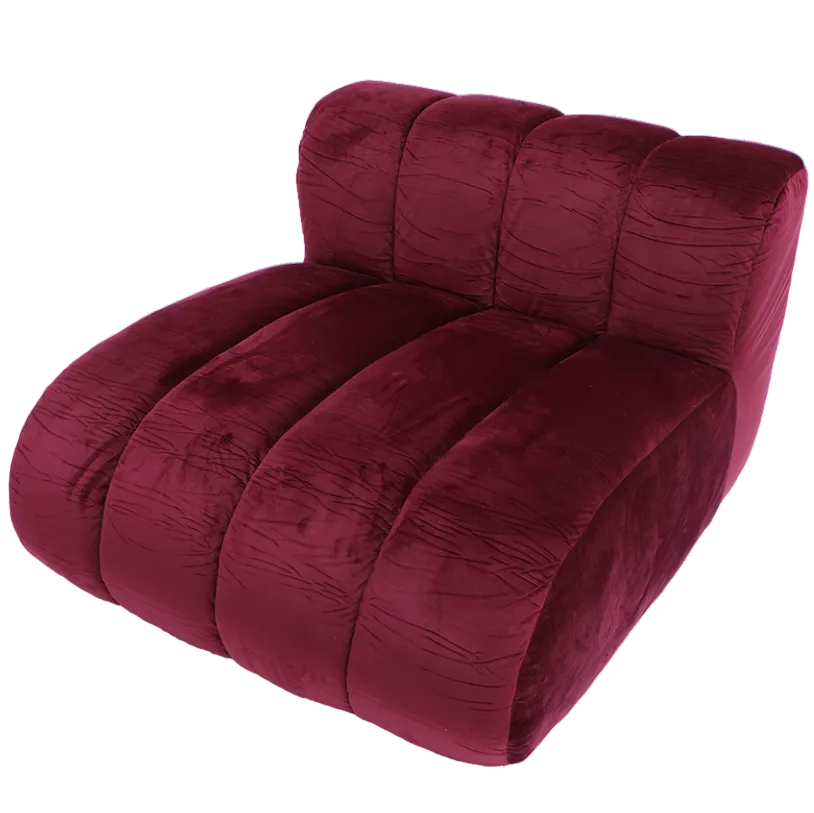 burgundy-sculptural-channeled-lounge-chair-front-view