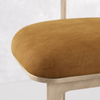 Minimalist Metal Frame Bar Stool | Velvet Cushioned Counter Stool with Backrest