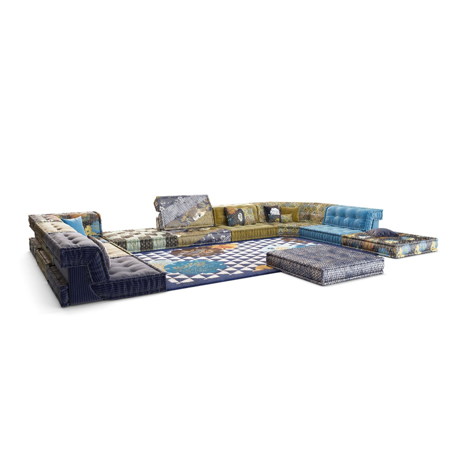 Contemporary Mah Jong furniture, hand-sewn cushions for exceptional quality and comfort.