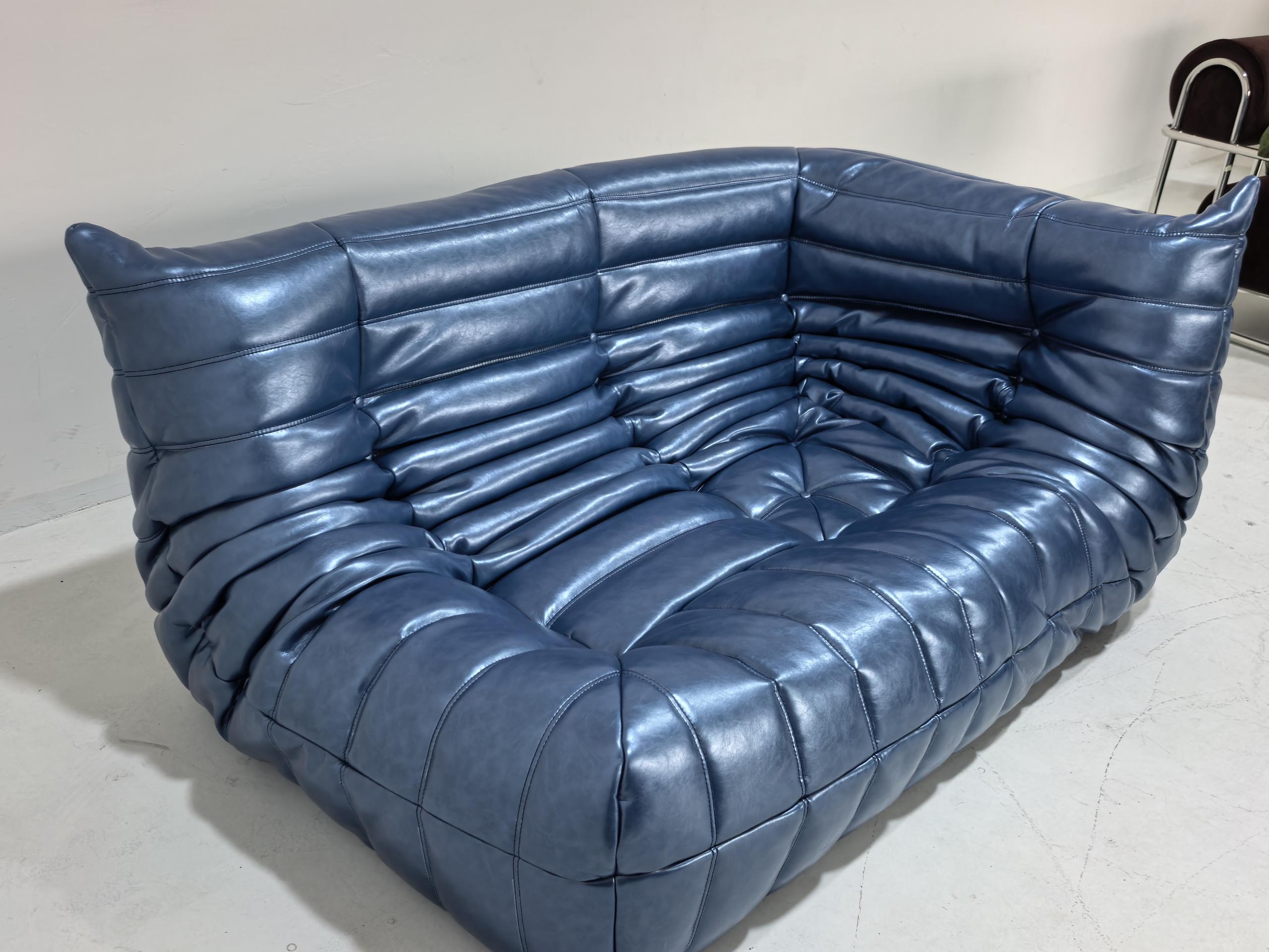 Pièce d'angle de canapé en cuir Togo